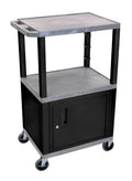 Black Legs Purple Three Shelves Cabinet Drawer Cart S9482