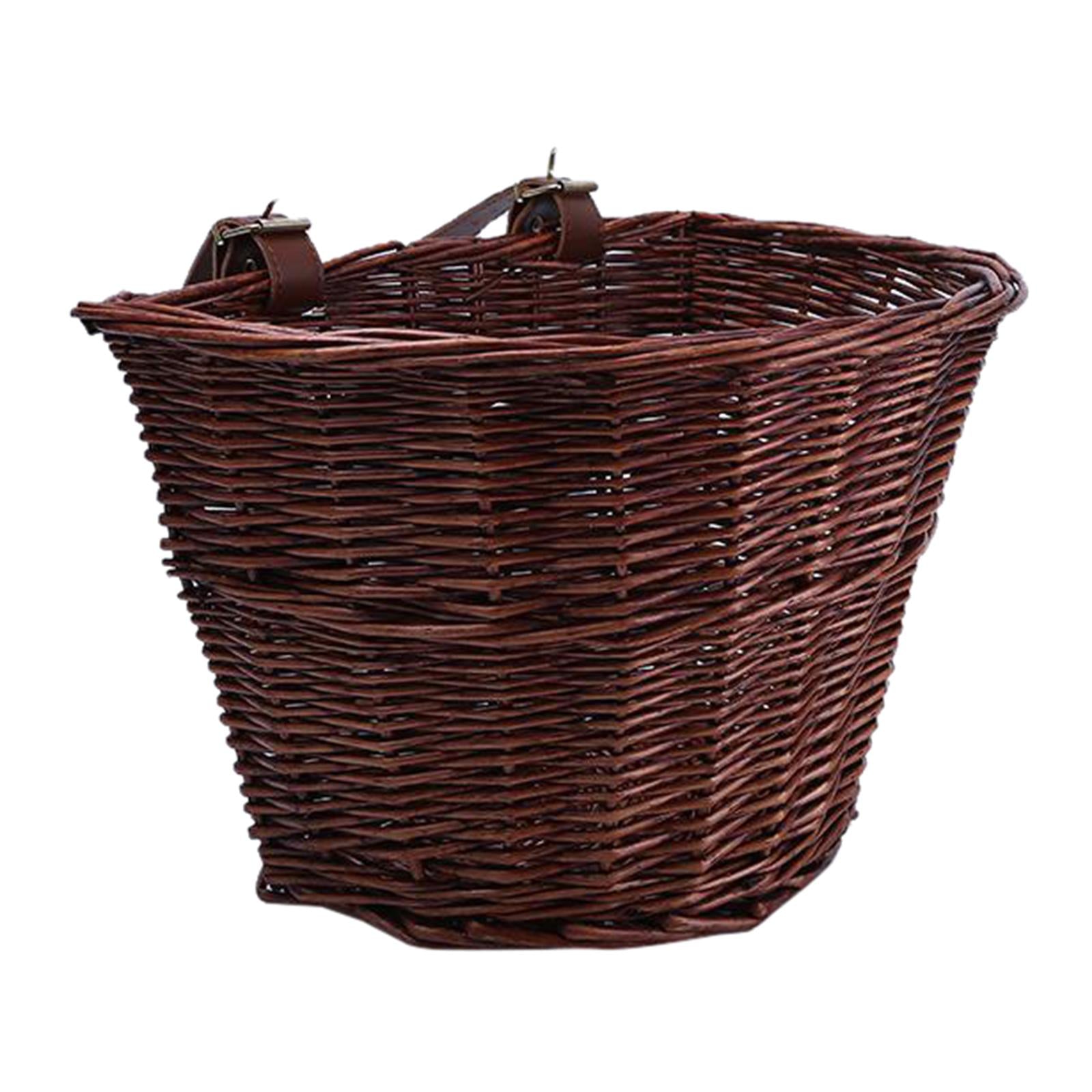 Wicker Woven Handlebar Basket G816516