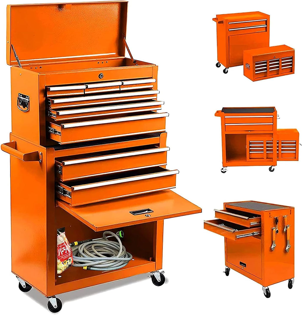 Blue 8-Drawer Rolling Tool Chest with Lock G9494