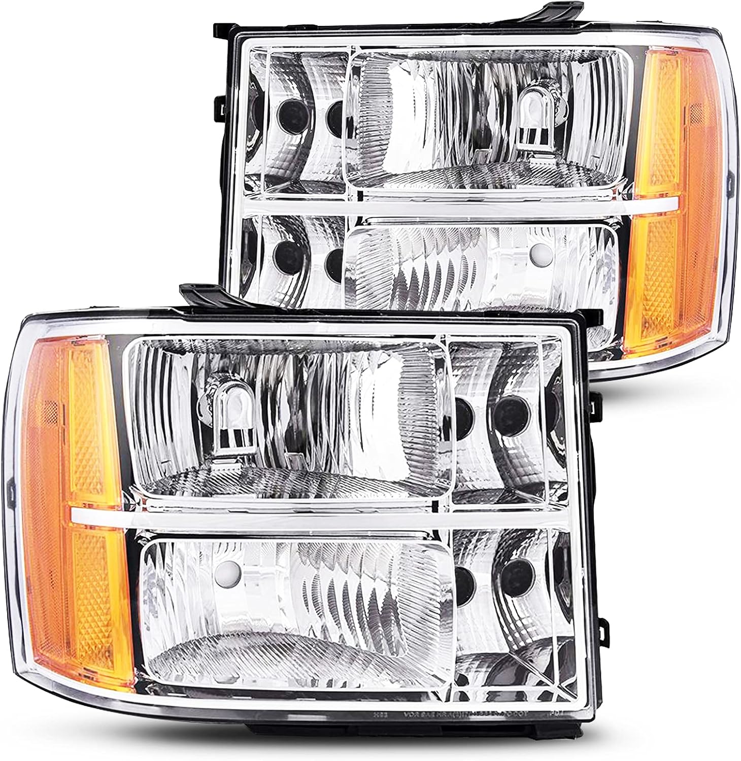 Chrome Headlight Assembly for GMC Sierra 1500 2500HD 3500HD I498644