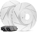 Carbon Series Front Diamond Slotted Brake Rotors with Ceramic Brake Pads X479917