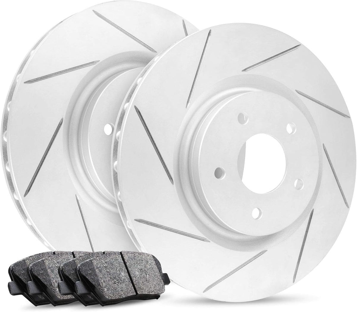 Carbon Series Front Diamond Slotted Brake Rotors with Ceramic Brake Pads X479917