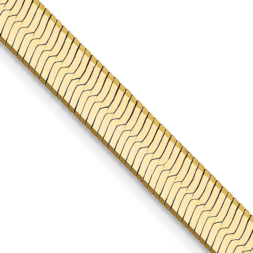 14k Yellow Gold 5mm Herringbone Chain Necklace 24inch K231211