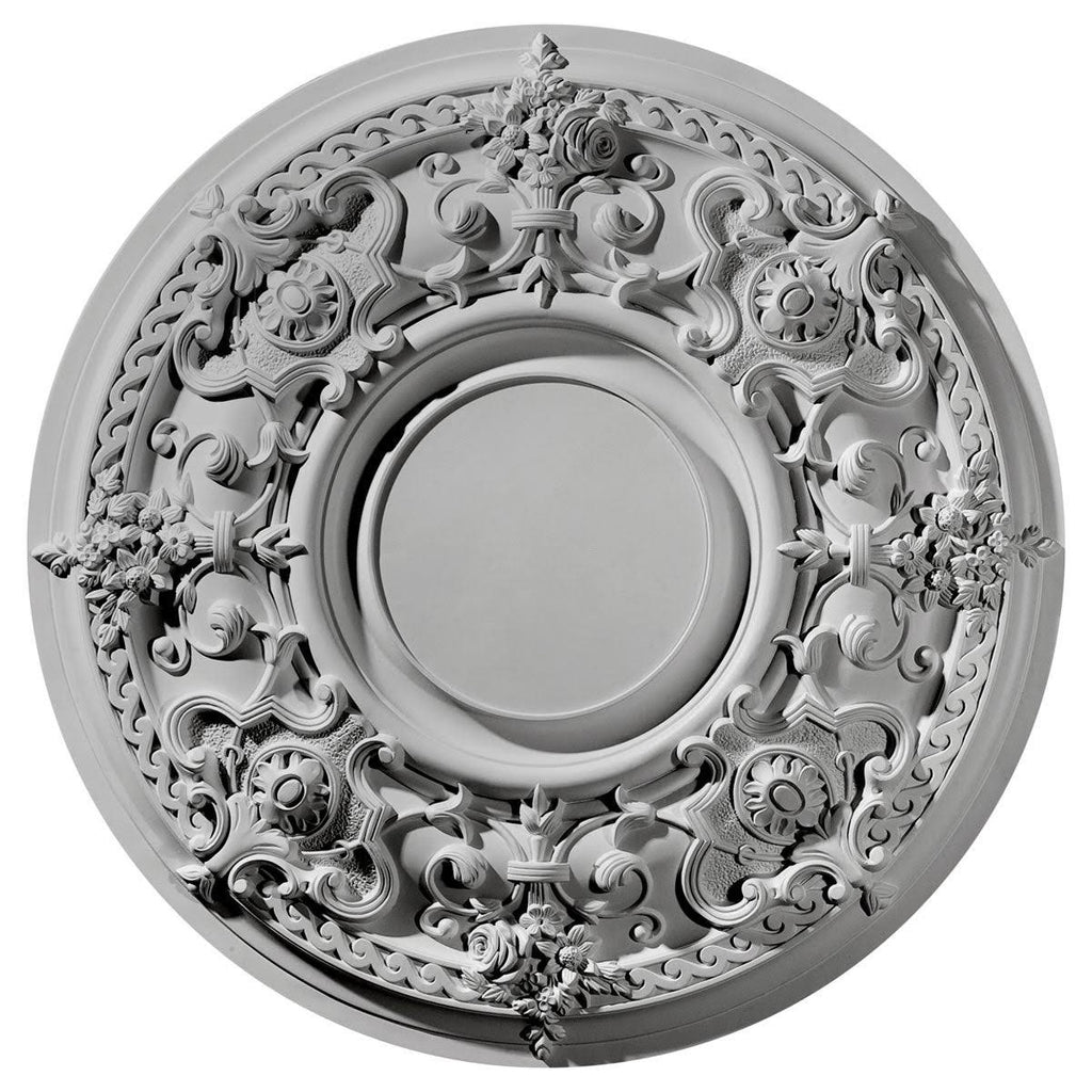 Hand-Painted Firebrick Ceiling Medallion D5233