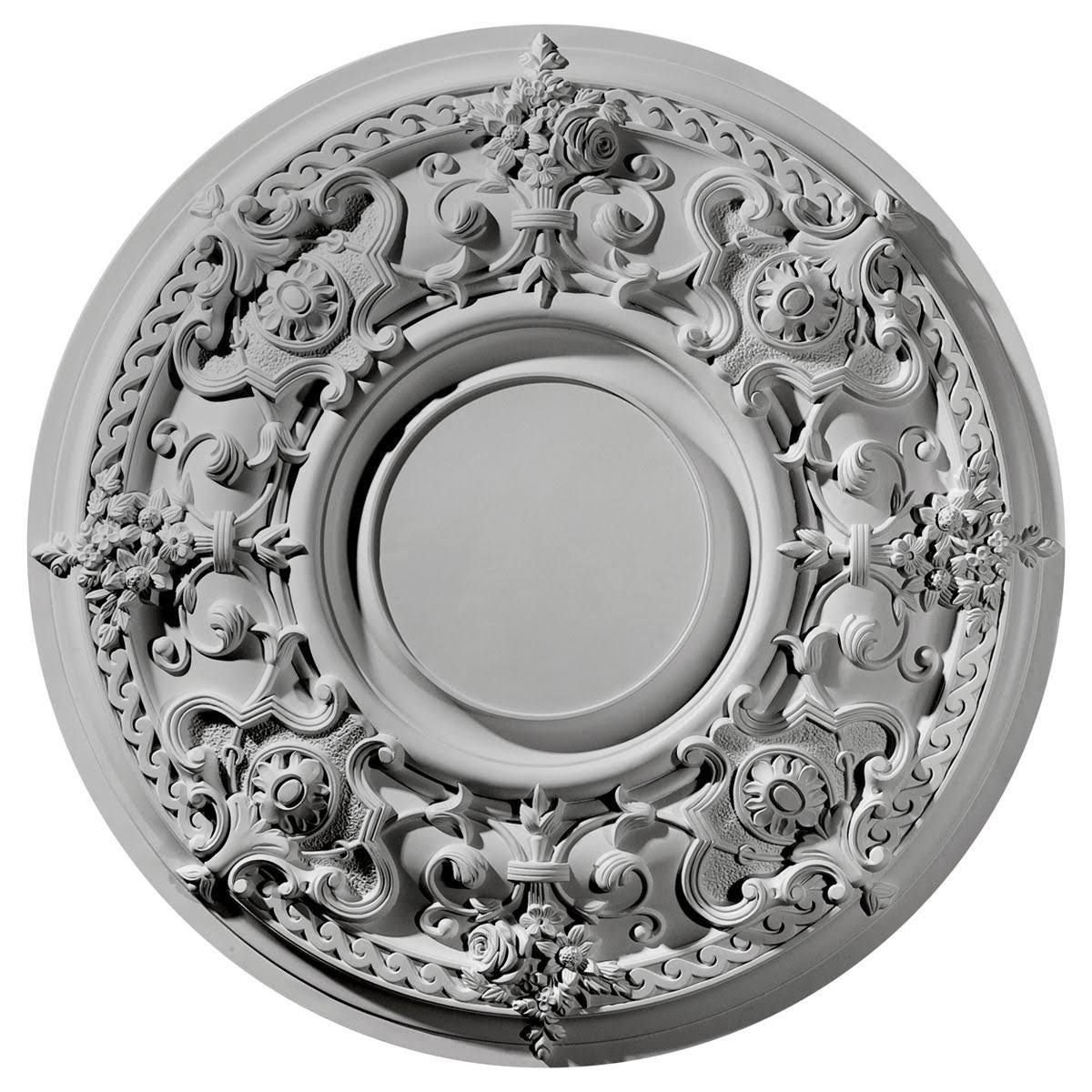 Hand-Painted Firebrick Ceiling Medallion D5233