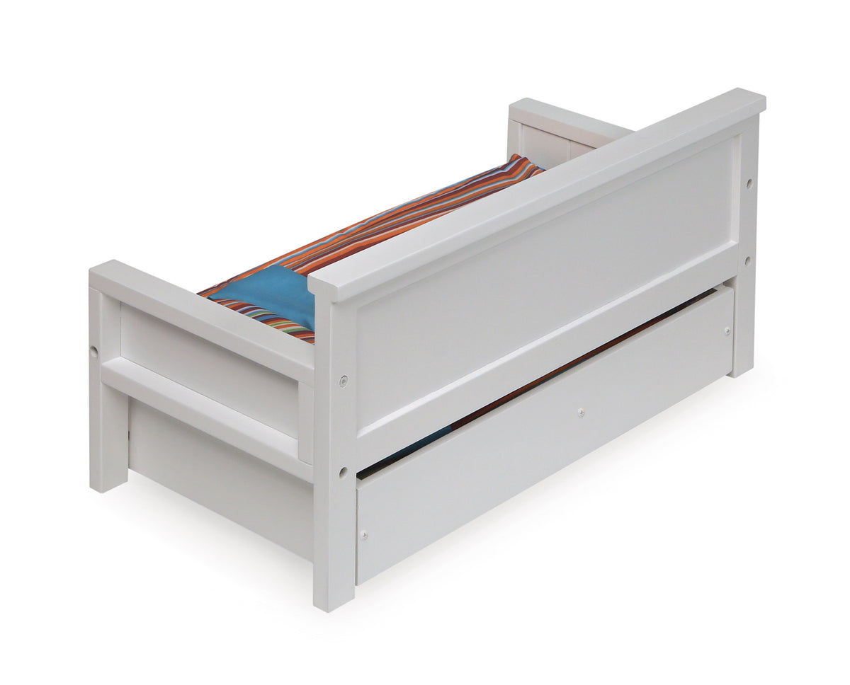 White/Multi Doll Sofa and Daybed Combo with Trundle Bed G7394