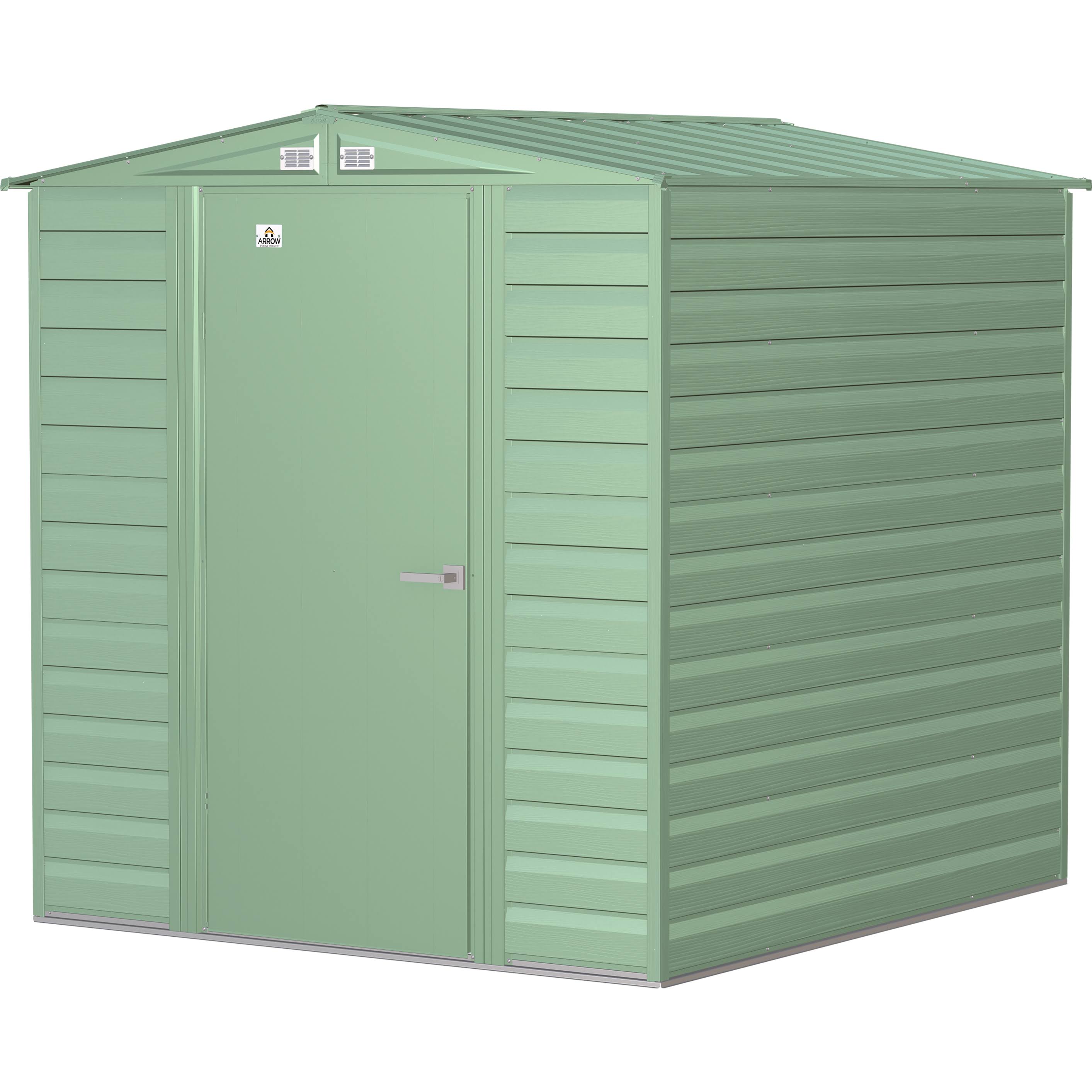 Steel Storage Shed 6x7 Sage Green Z1499