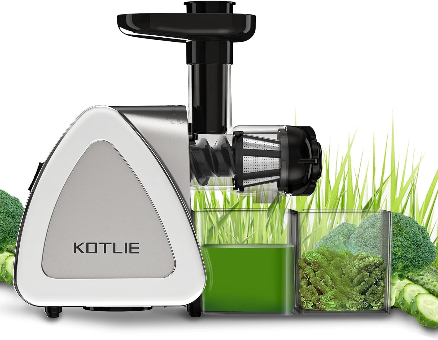 Silver Slow Masticating Juicer with Brush S389