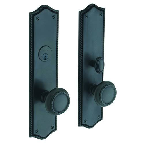 Satin Brass and Brown Dummy Handleset Trim Set J120