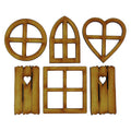 Wood Ornament Doll House Miniature Fairy Elf Door Dollhouse Garden Micro Landscape Wooden Craft G8114