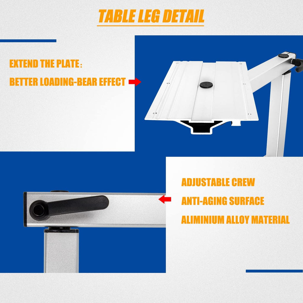 Height Adjust 360 Degree Rotation Removable RV Table Leg Bracket W9506