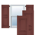 15 in. x 59 in. Real Wood Raised Panel Shutters Pair N611581