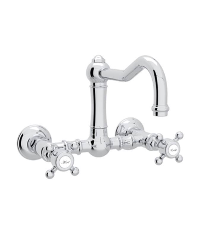 Country Kitchen Wall Mounted Bridge Faucet with Metal Lever Handl, Inca Brass L64999