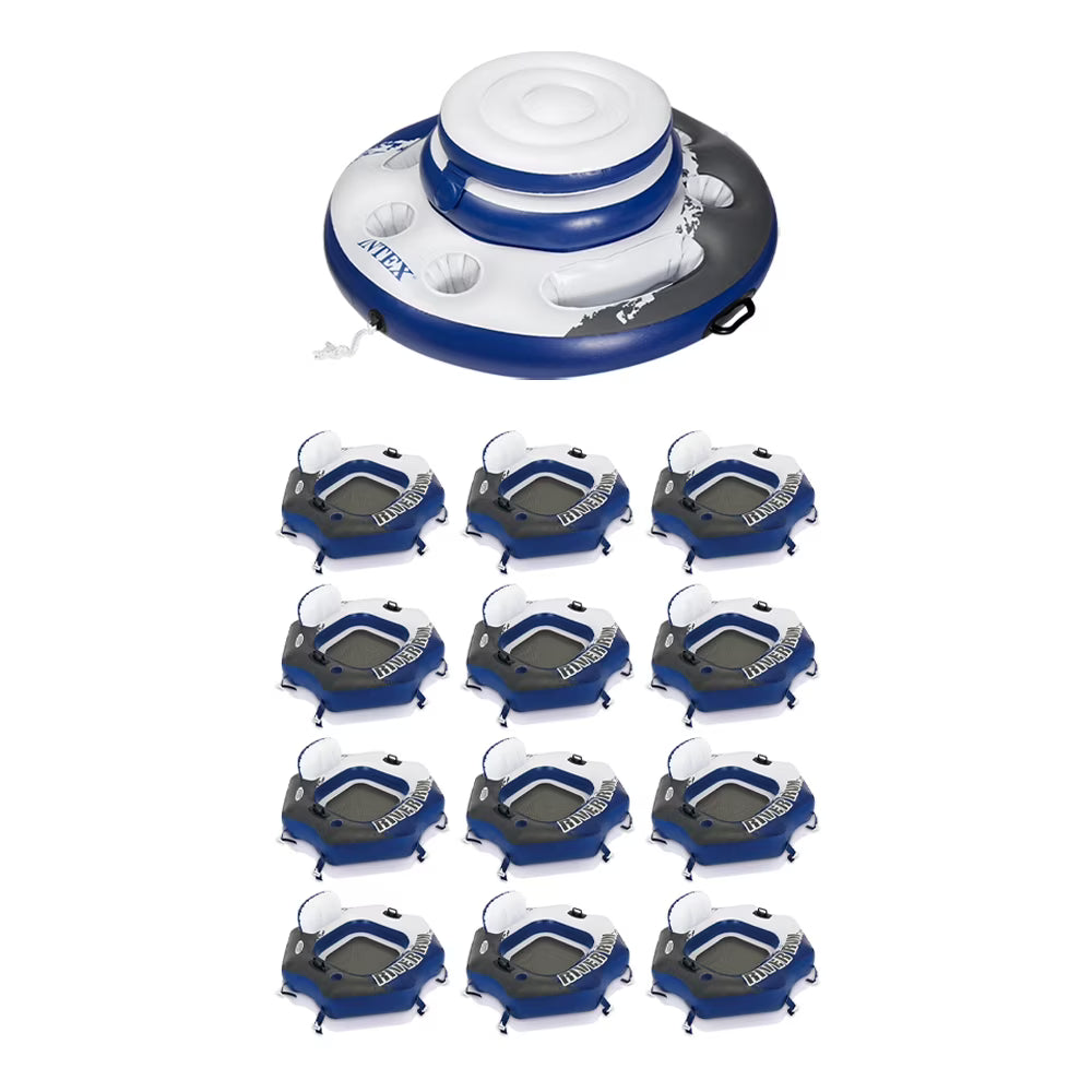 Inflatable Floating Cooler with 1 Person Lounger Floating Tube (12 Pack) E956