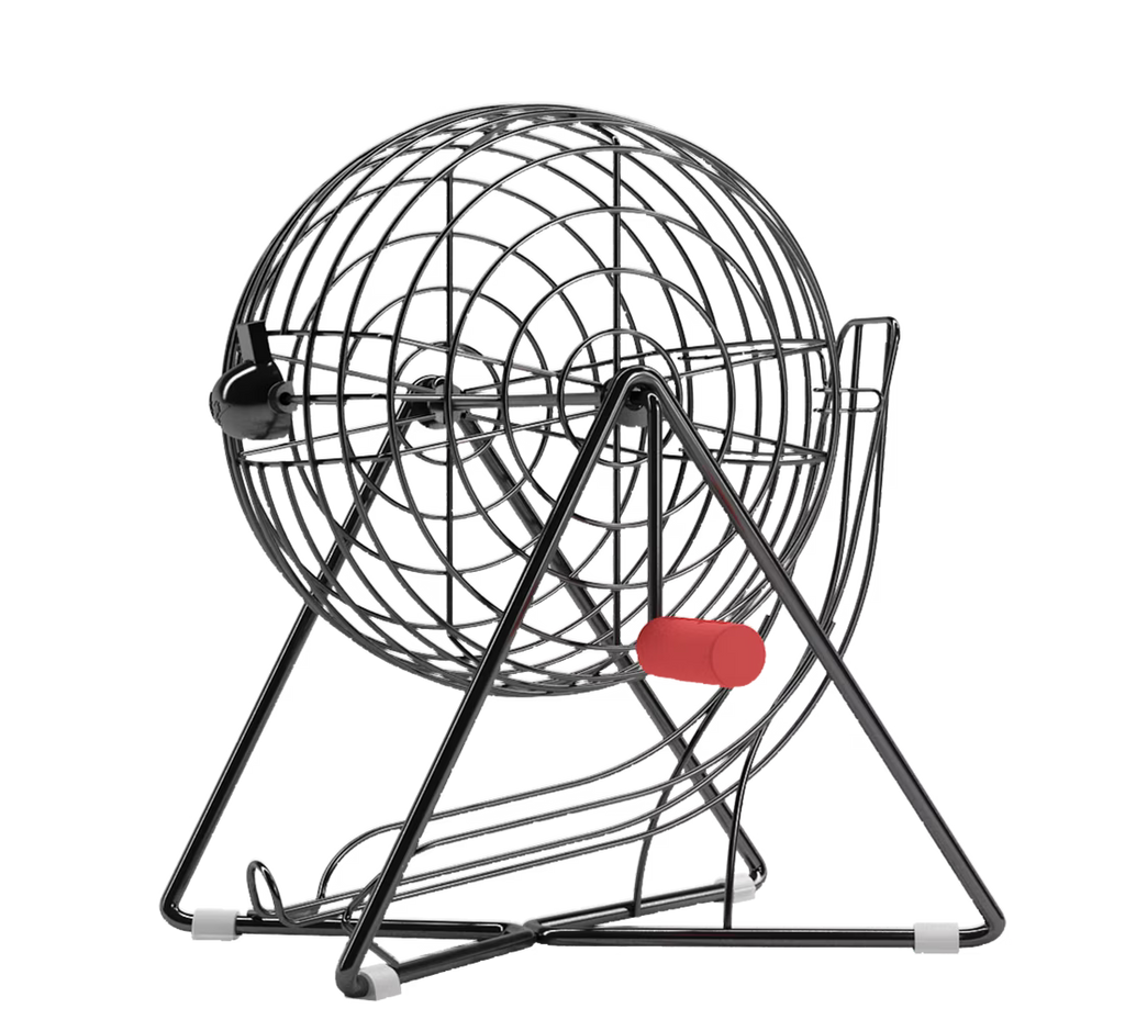 Black Steel Bingo Cage Z71856