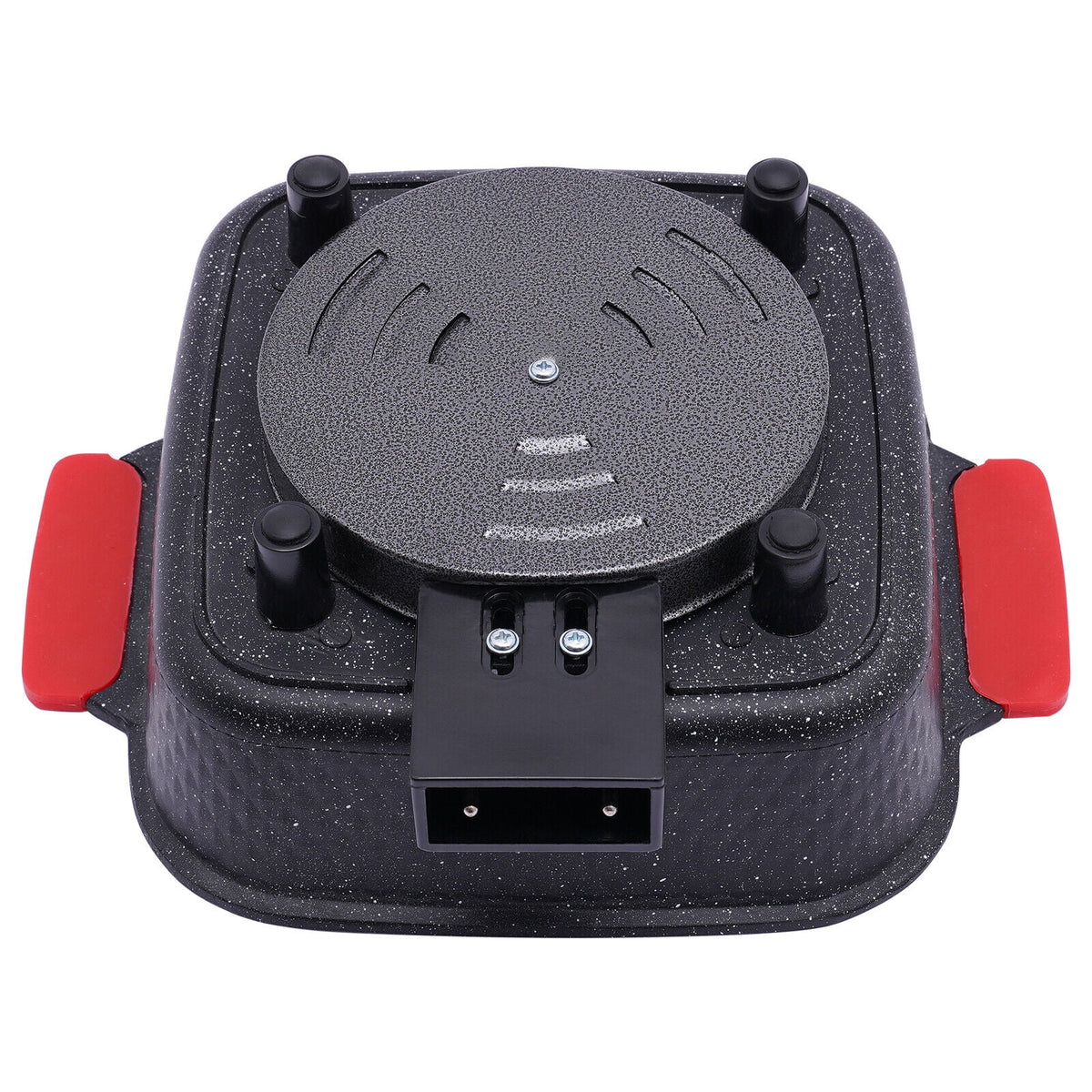 2 In 1 Electric Hotpot Pot with Grill Dual Indoor BBQ Black O107651