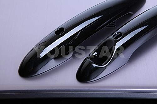 Door Handle Cover with Push Button Gloss Black Pack of 2 A4328