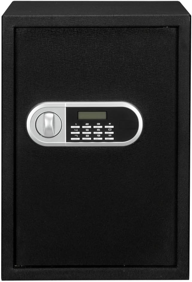 Large Steel Home Security Safe with Programmable Electronic Keypad, 1.8 Cubic Feet, Black N223957