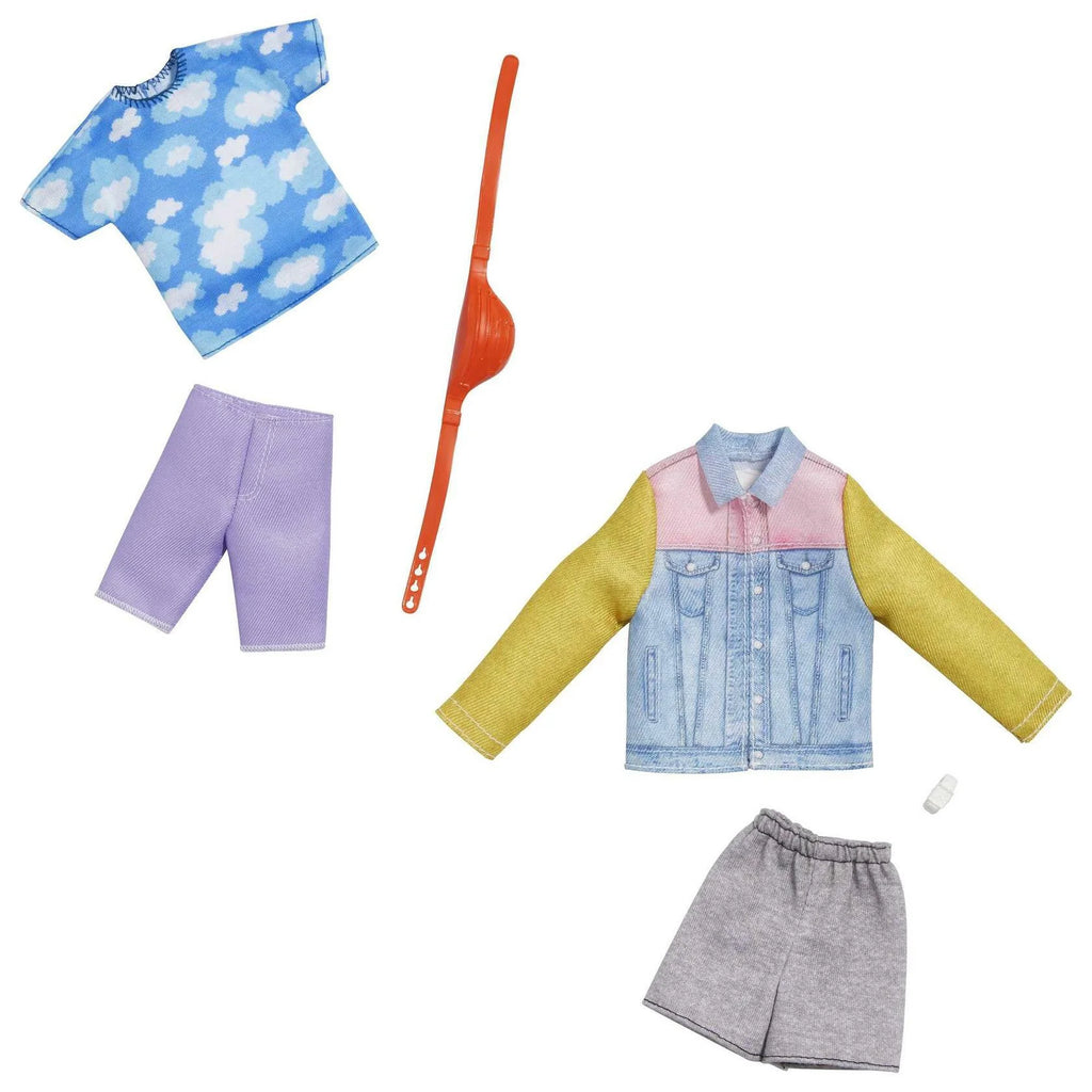 Barbie Fashion Pack Sporty Sleeves Shorts Long Sleeve Denim Jacket Z668558