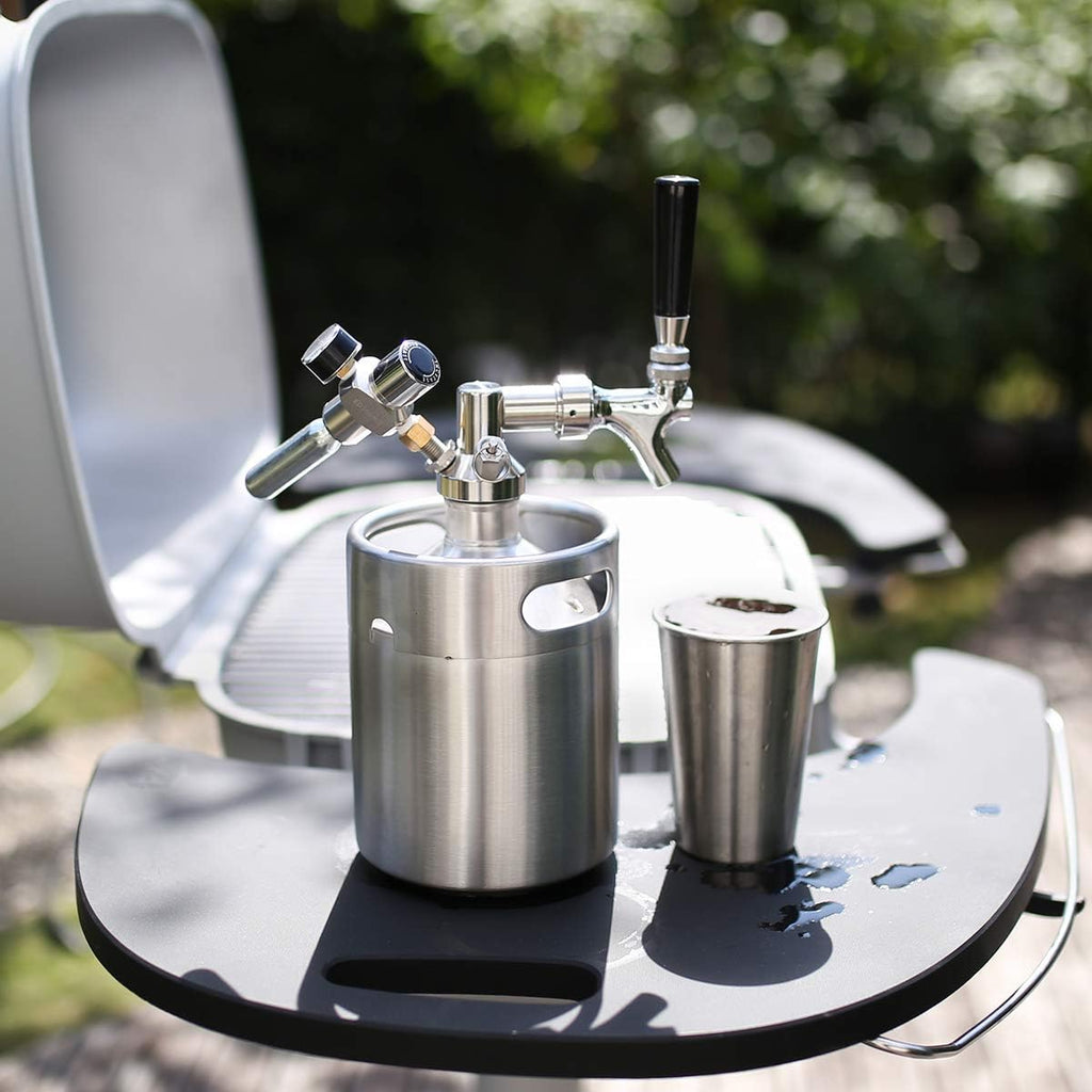 64oz Stainless Steel Pressurized Mini Keg Growler with Co2 Regulator Q79454