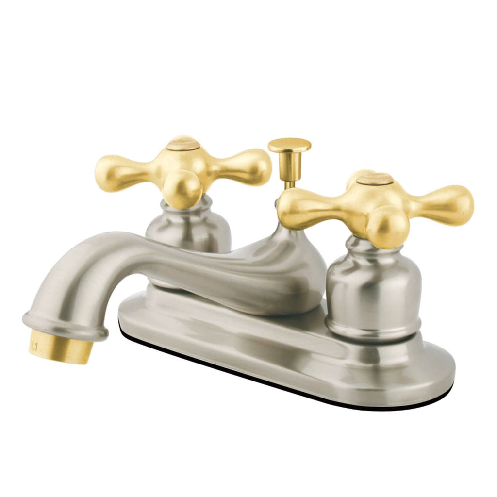 Chrome Centerset Lavatory Faucet with Cross Handles U7416