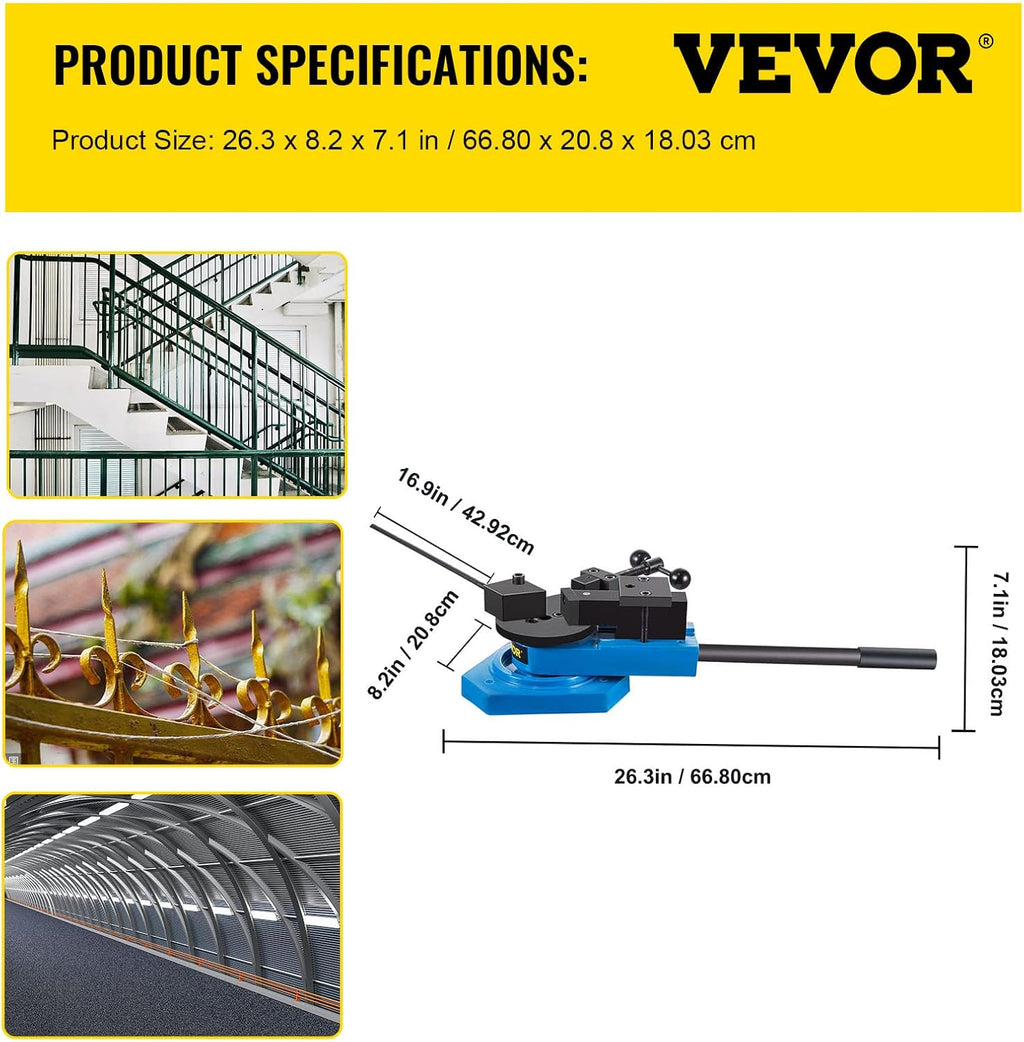 Metal Scroll Bender for Steel Brass Copper Aluminum H904