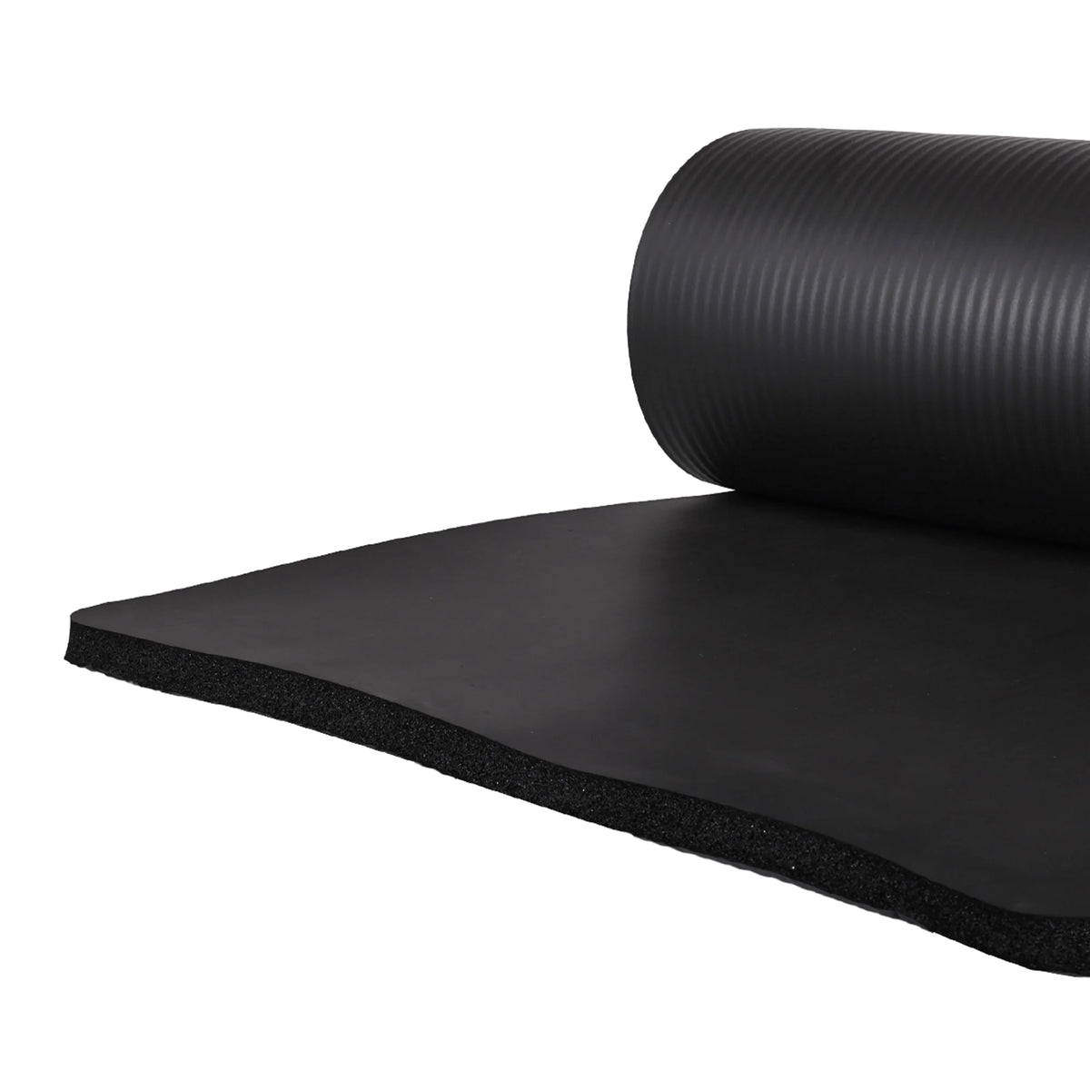 Black Extra Thick Yoga Mat with Carry Strap M702106