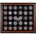 Brown Framed 30 Hockey Puck Display Case L20447