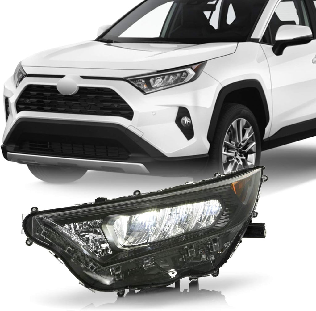 Black Bezel LED Headlights Housing Passenger Side E5262