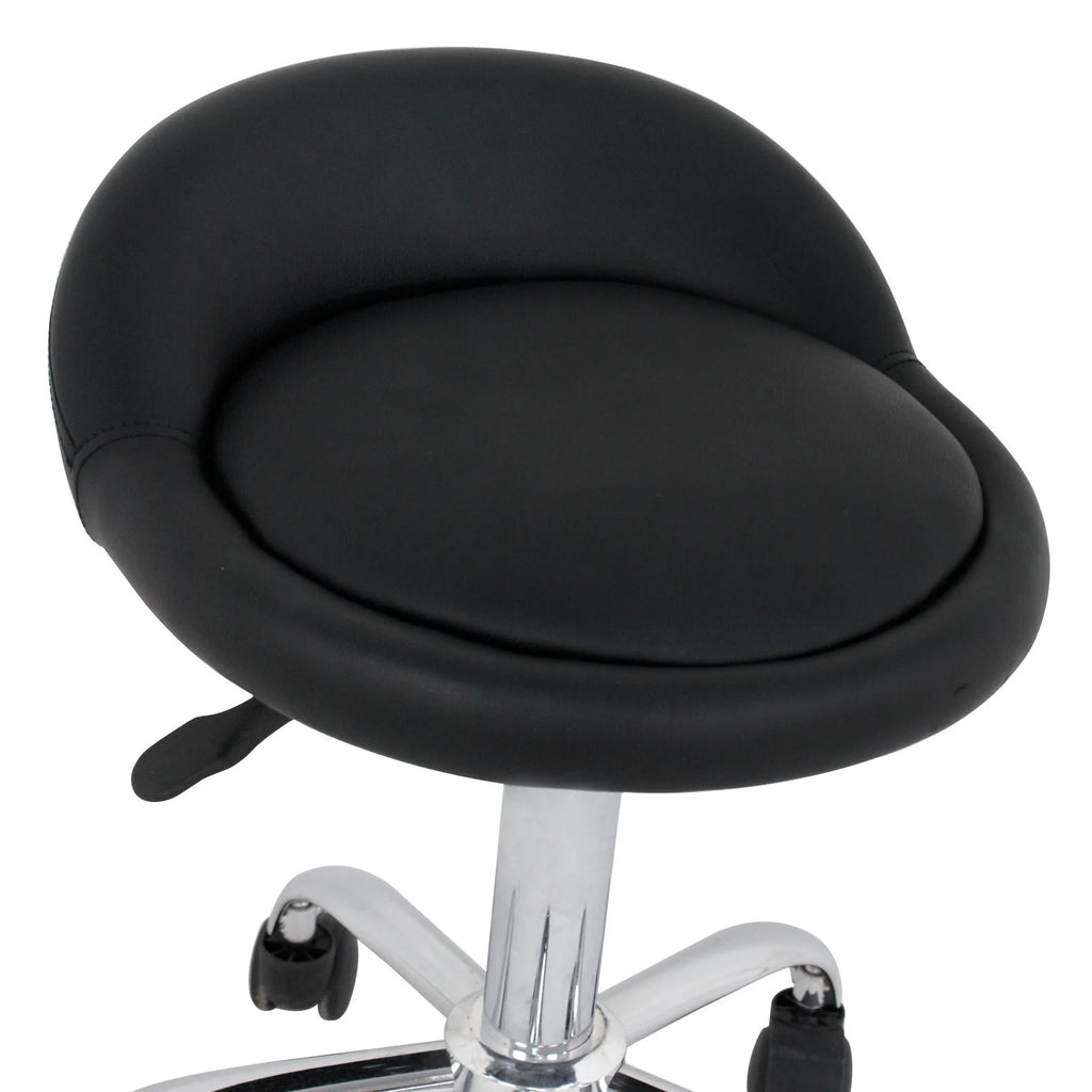 Set of Two Swivel Salon Stool Chair, Black H82235