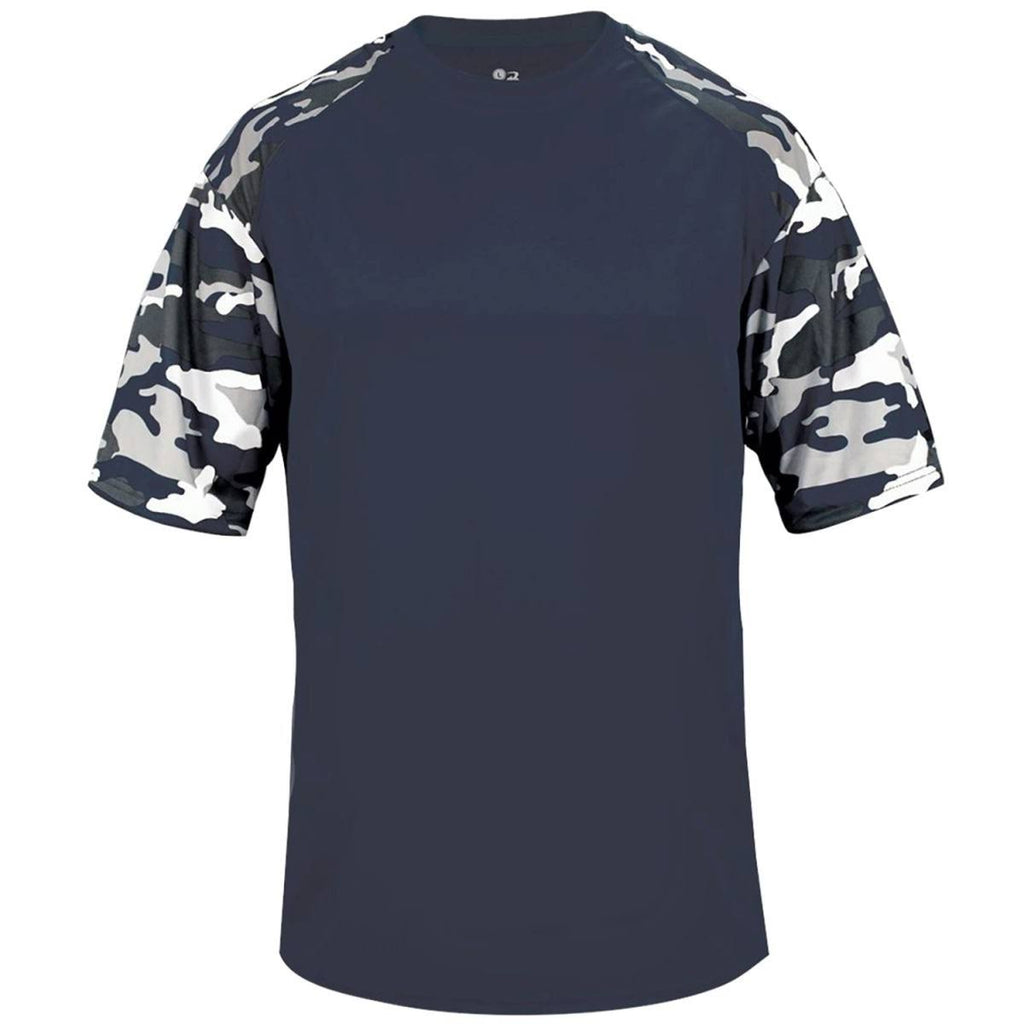 Navy Camo Youth Tee Y6410