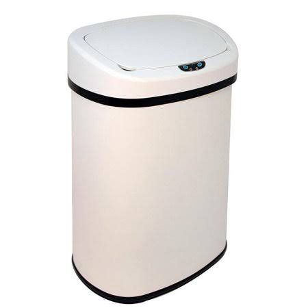 White 13-Gallon Touchless Trash Can L709559