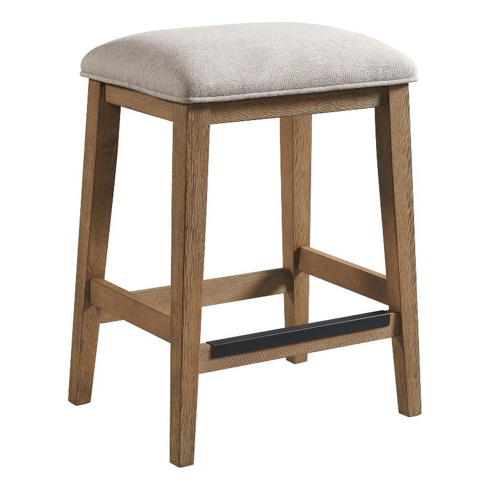 Oak Backless Stool, Set of 2 D9349