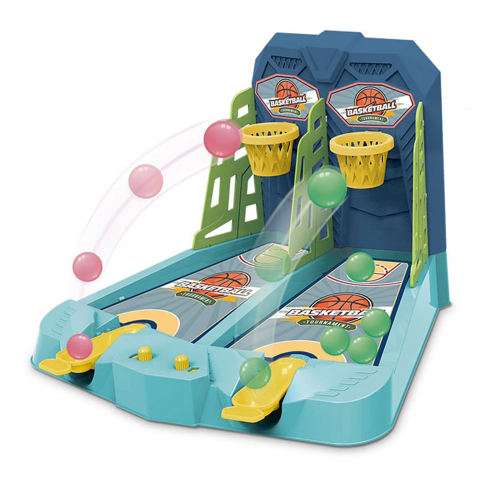 Mini Basketball Shooting Game Pinball Toy (Blue) O8262