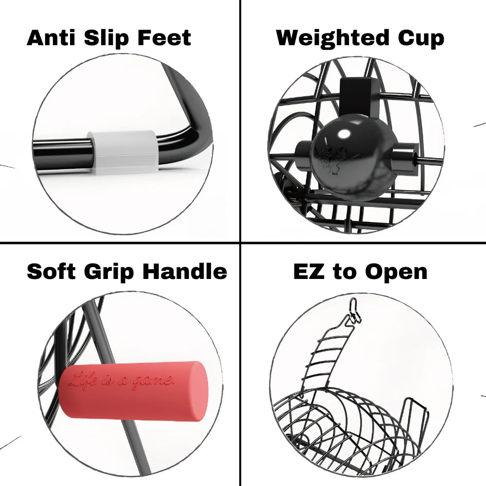 Black Steel Bingo Cage Z71856