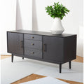 Black Mid-Century Media Stand D2550