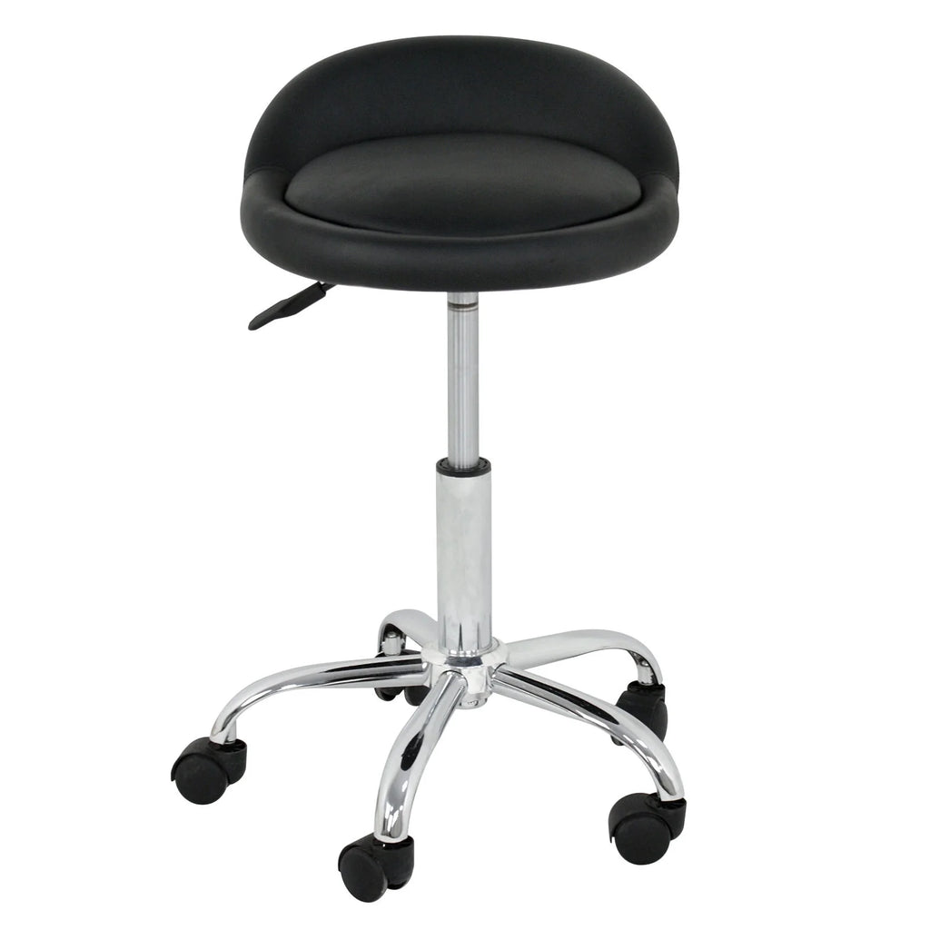 Set of Two Swivel Salon Stool Chair, Black H82235