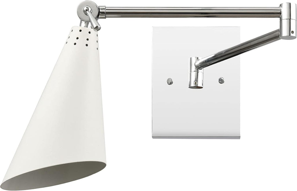 Polished Chrome White 1-Light Sconce K2969