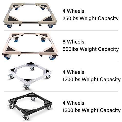 Adjustable Furniture Dolly with 2 Locking Wheels A547