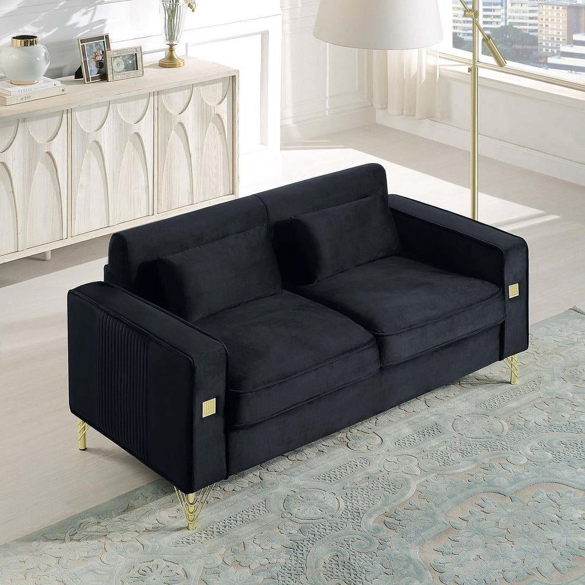 Black Loveseat F474