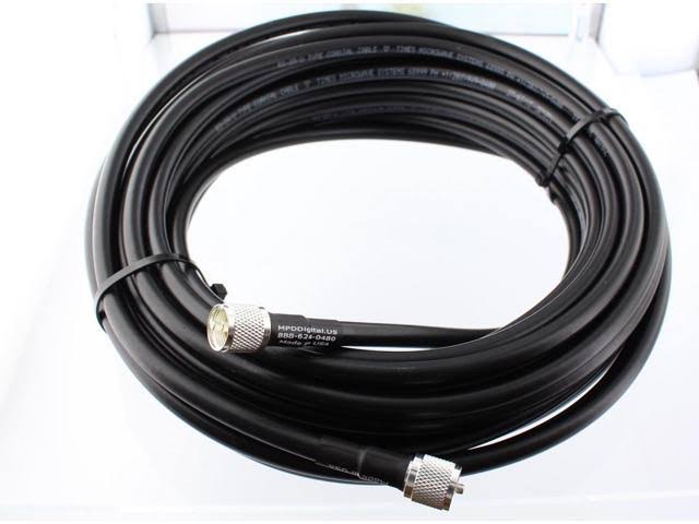40 Feet RG8u Coax Antenna Cable with Silver Teflon UHF Connectors C5550
