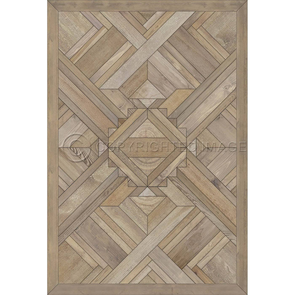 Natural Wood Vintage Vinyl Runner U8110