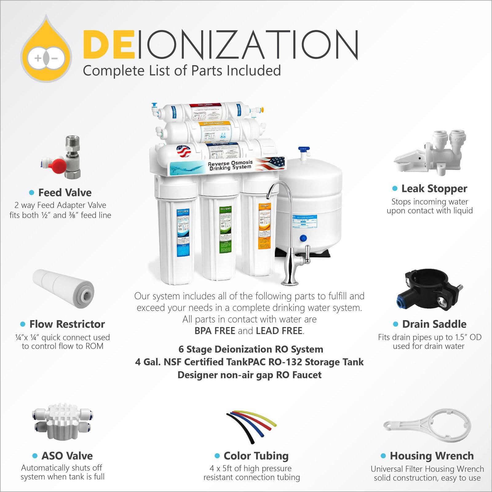 6 Stage RO DI Water Filtration System P89120