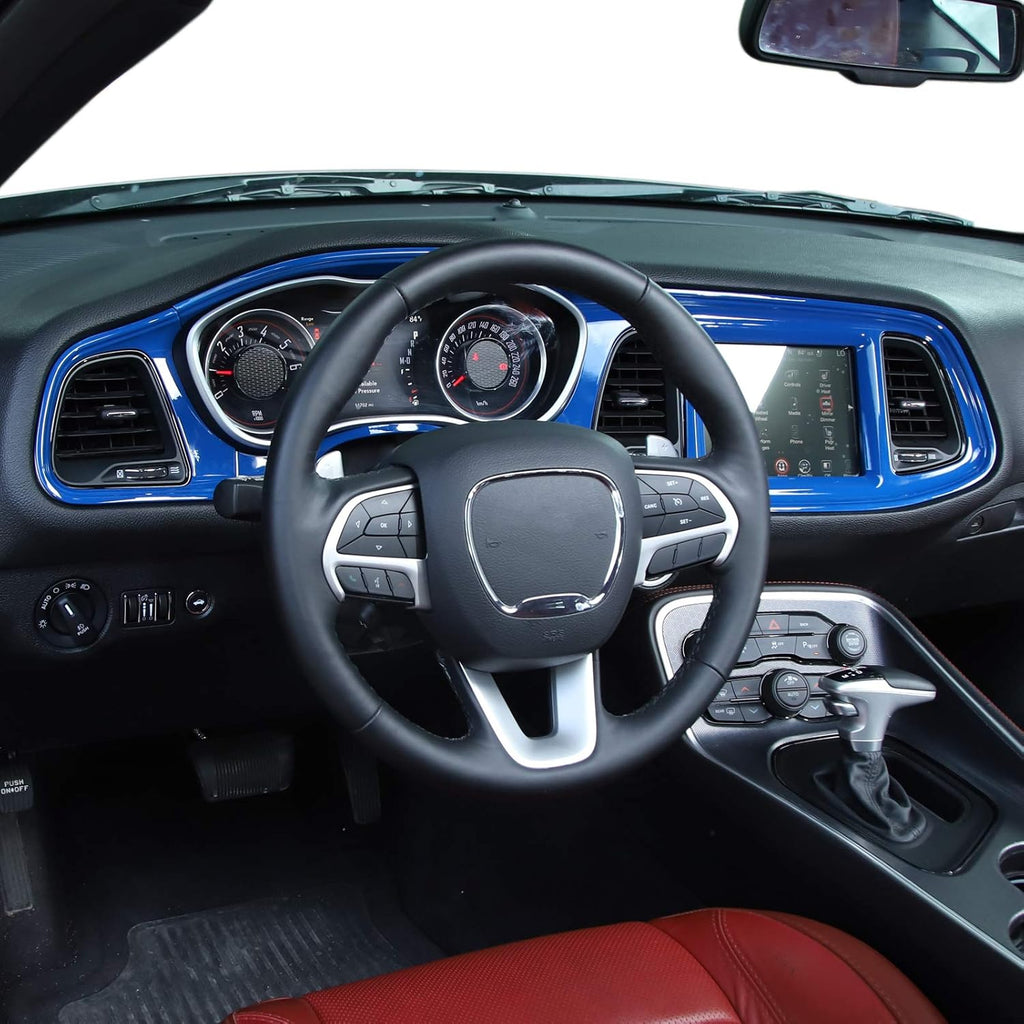 Red Carbon Fiber Center Console Dashboard Panel Trim X9530
