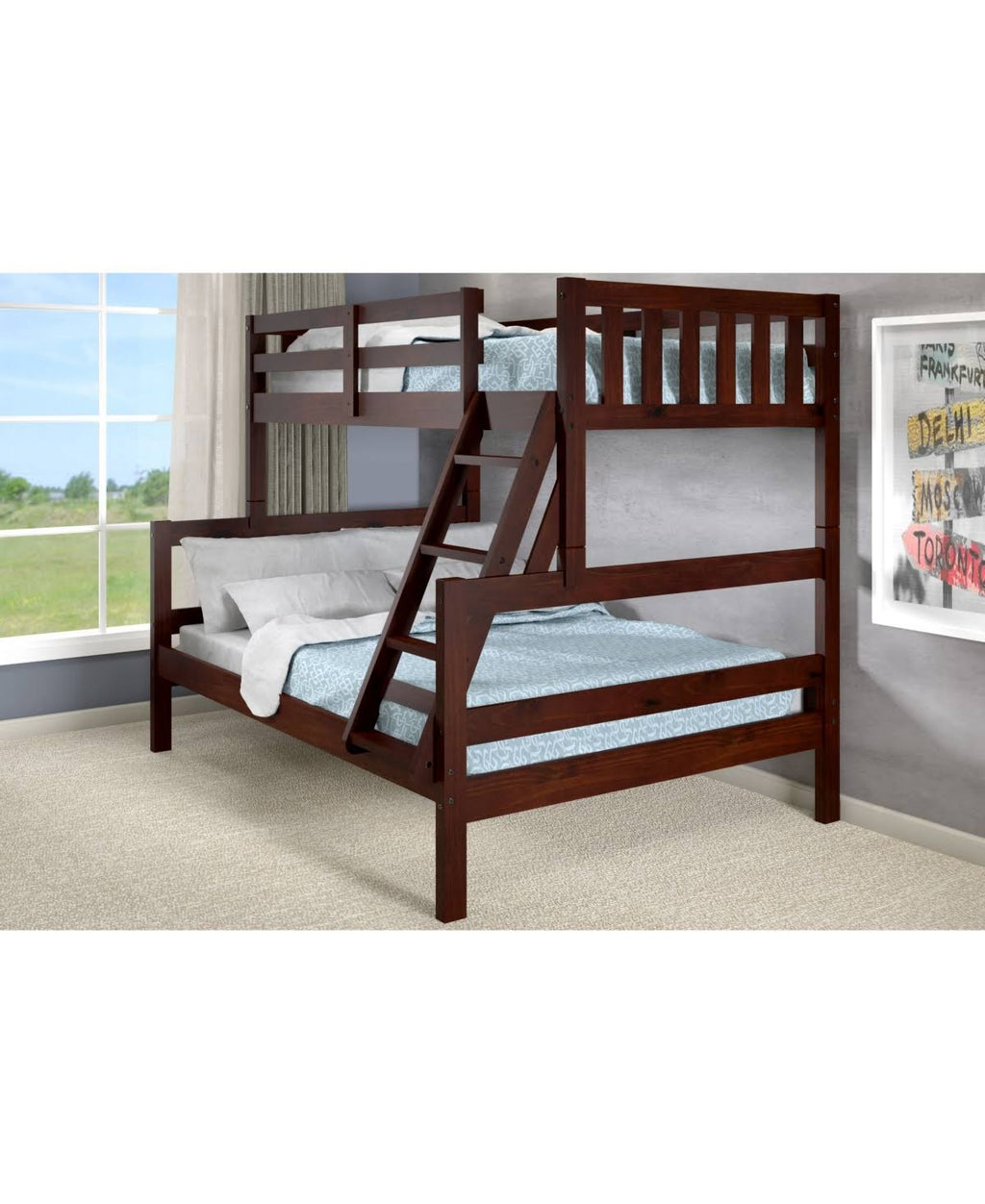 Twin/Full Bunkbed Cappuccino V15709