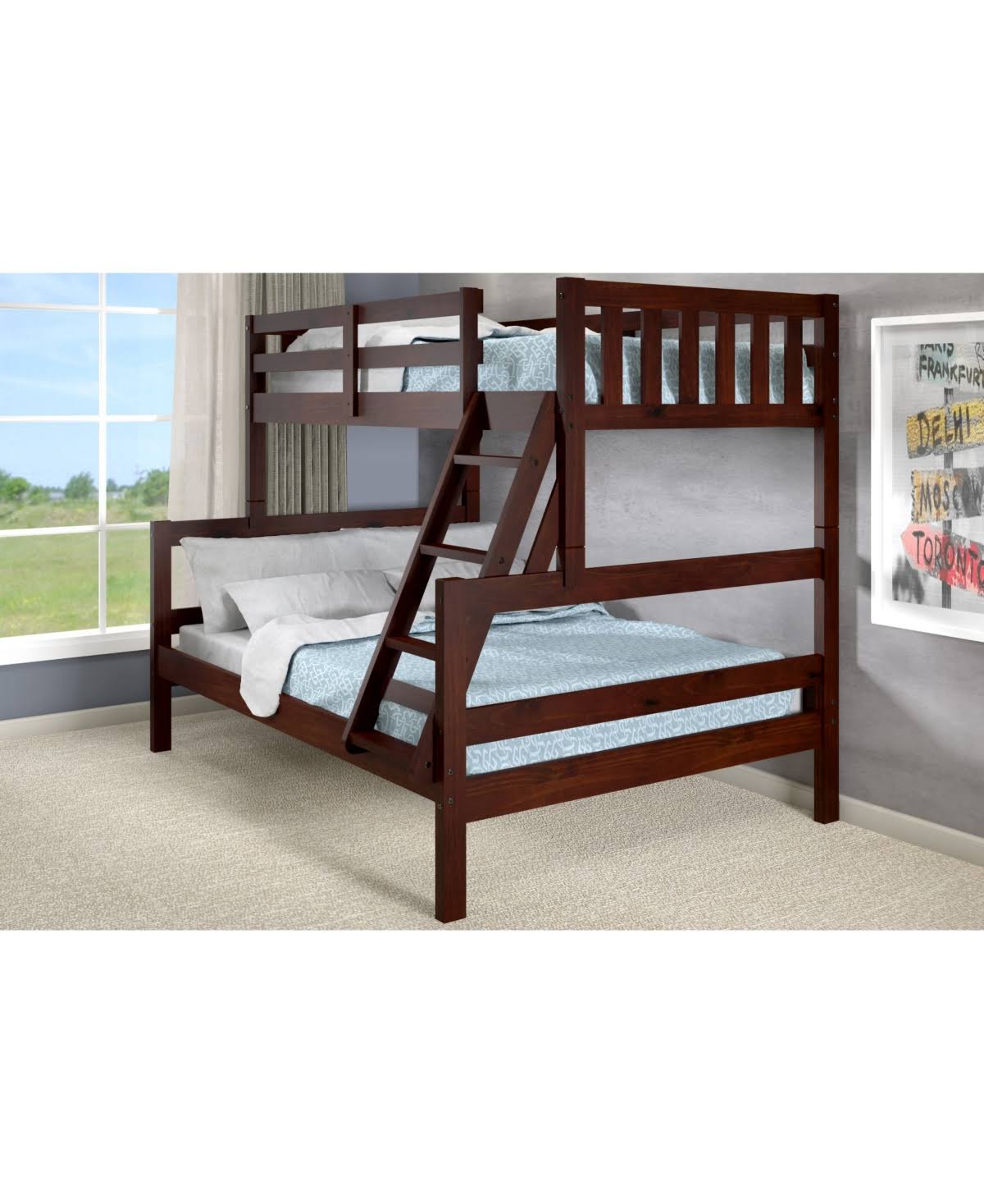 Twin/Full Bunkbed Cappuccino V15709