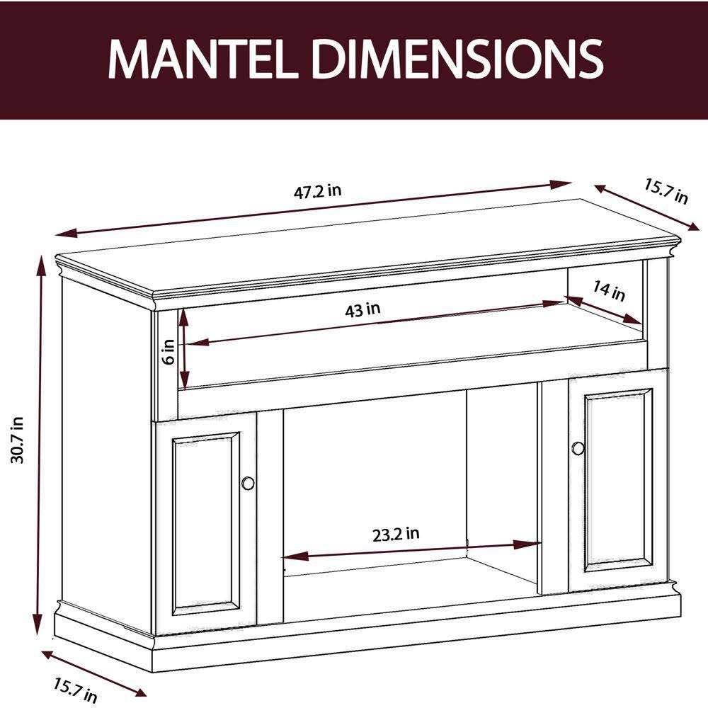 47 in. Electric Fireplace with Entertainment Stand in Cherry M486