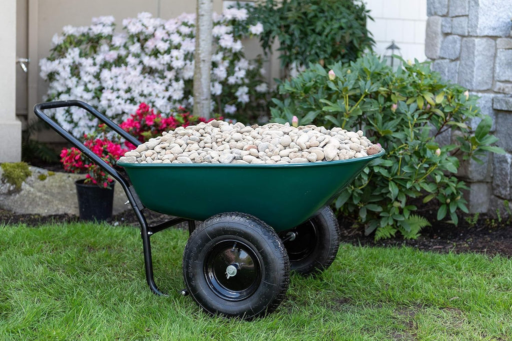 2 Tire Wheelbarrow Garden Cart J162