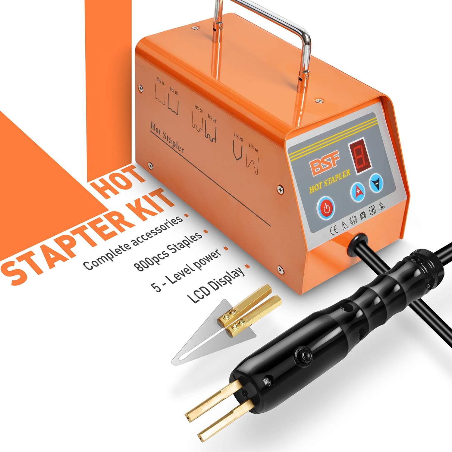 Plastic Welder Kit with 800pcs Hot Staples, 110V Hot Stapler A305674