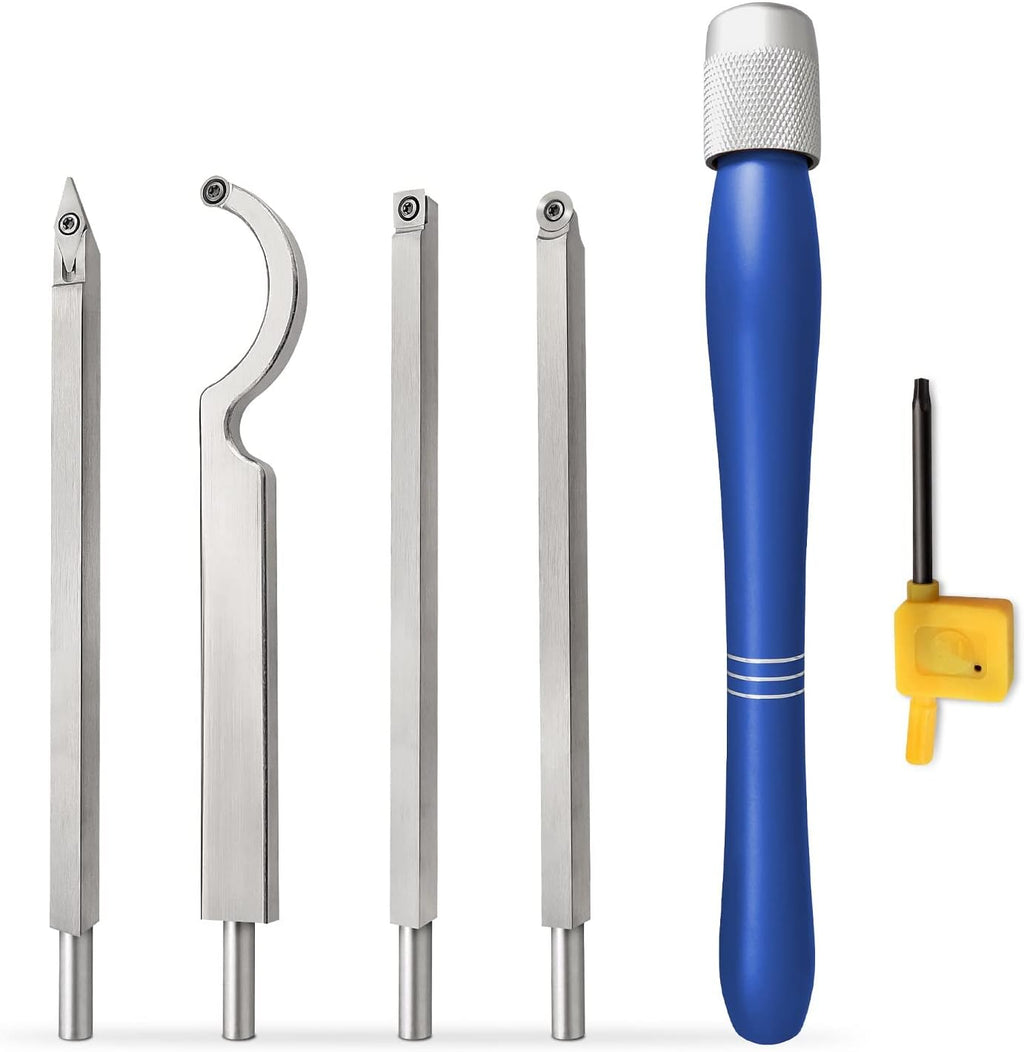 Carbide Tipped Wood Turning Tool Set, 5pc, Pack of 2 D360501